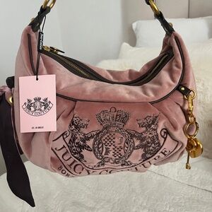 Juicy Couture daydreamer hobo bag twig dog Scottie dog 2000s Y2K